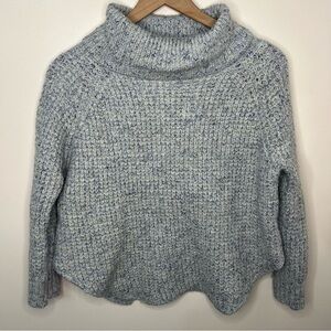 Free People Gray Cowl Neck Sweater